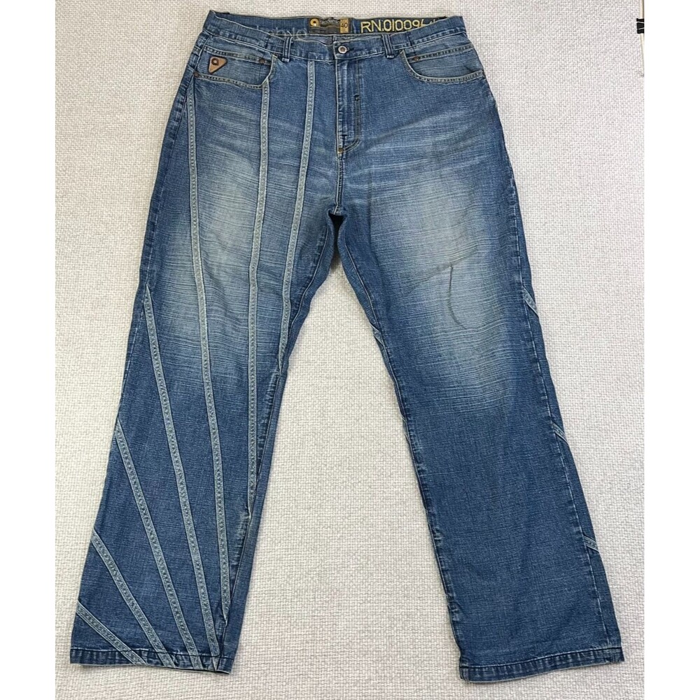 Vintage Akademiks Jeans Men's Size 40x33 Baggy Blue Denim Skater Grunge Hip Hop
